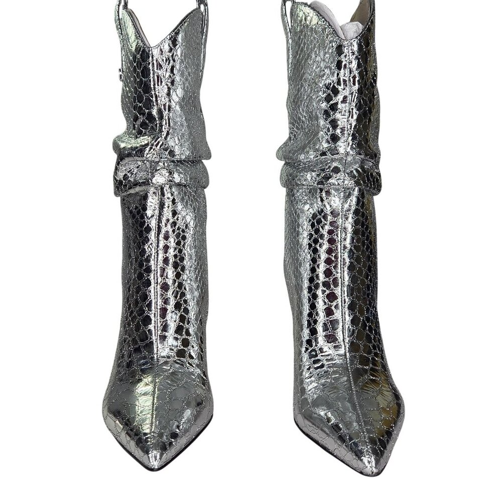 NWT GUESS Women's Benisa Pointy Toe Western Heeled Scrunch Booties Boots - Picture 2 of 6